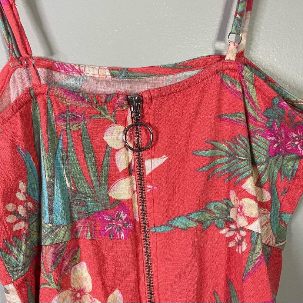 Wild Fable Tropical Sleeveless Casual Mini Dress Size Small Zipper Closure - Picture 7 of 7